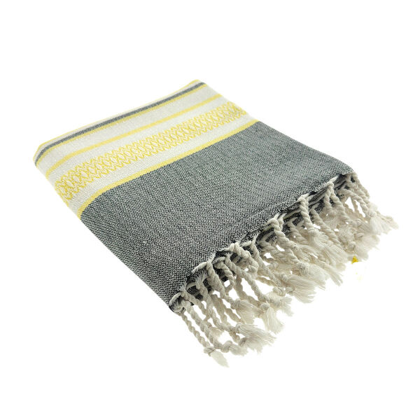 Fouta Sea Me Black-Lemon