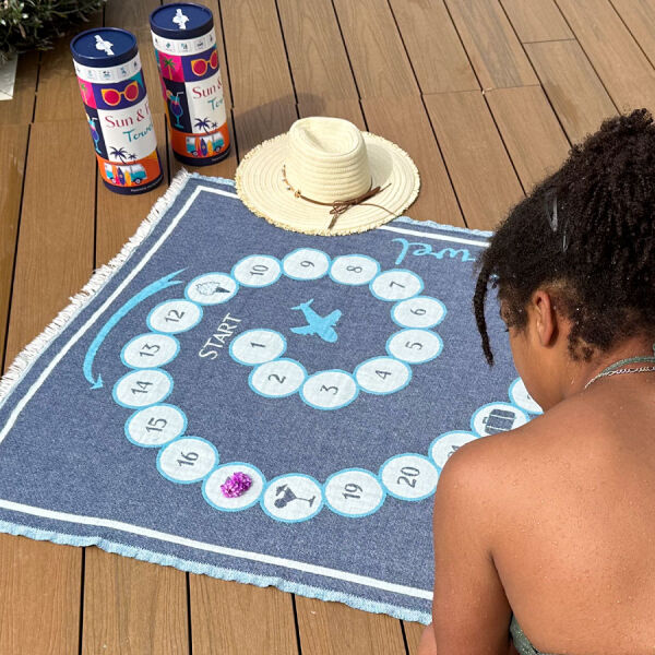Hamamtuch Sun & Fun Game Towel Blue