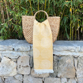 Fouta Serviette De Hammam En Coton - 200x100 Cm, Absorbante, Séchage Rapide, Franges Dorées/argentées - 4