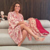 Long kimono dames Aztec Red