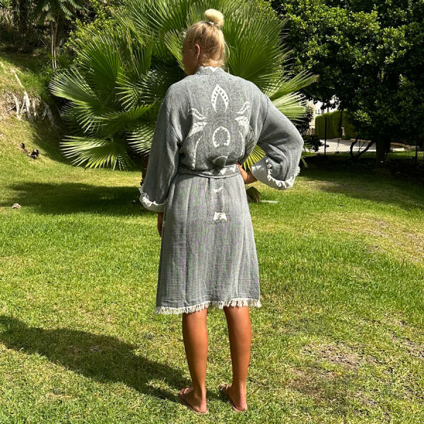 Hamam Bademäntel Damen Elephant Grey