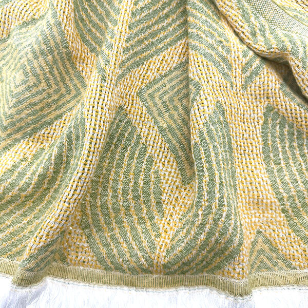 Fouta Botanic Art Mustard-Green
