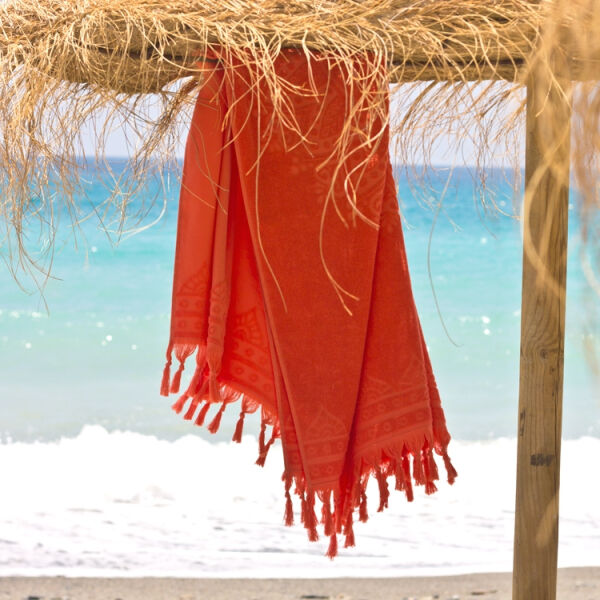 Fashion4wellness hamam strandlaken beachtowel Zennn Coral beach