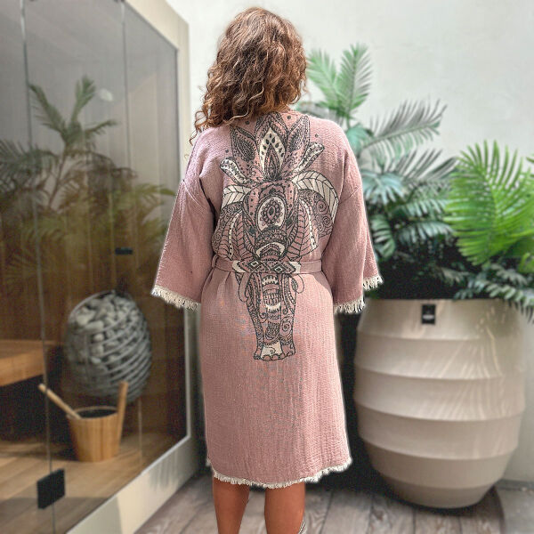 Hamam badjas dames Elephant Grape