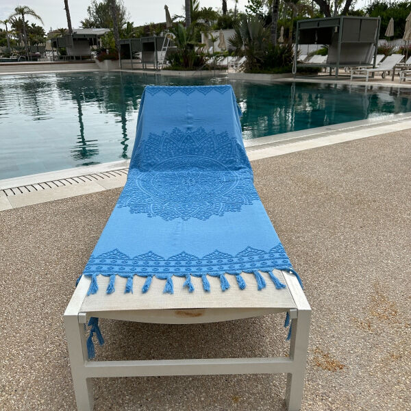 Serviette de plage hammam Zennn Blue