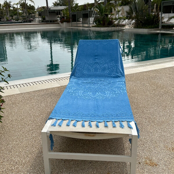 Serviette de plage hammam Zennn Blue