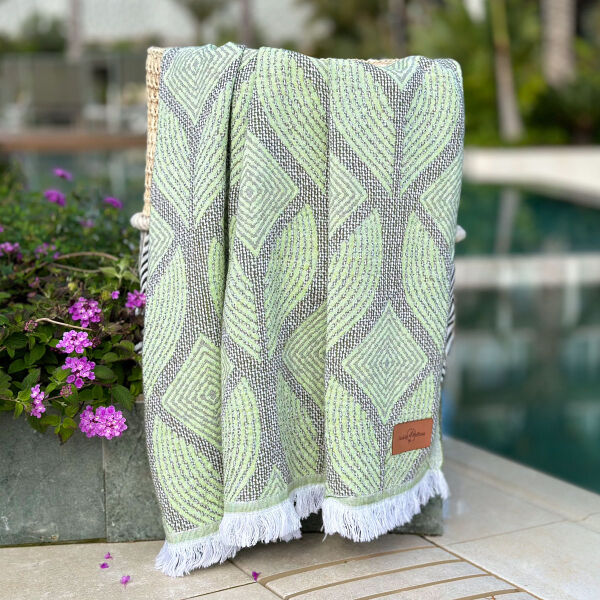 Hammamtowel Botanic Art Apple Green Olive