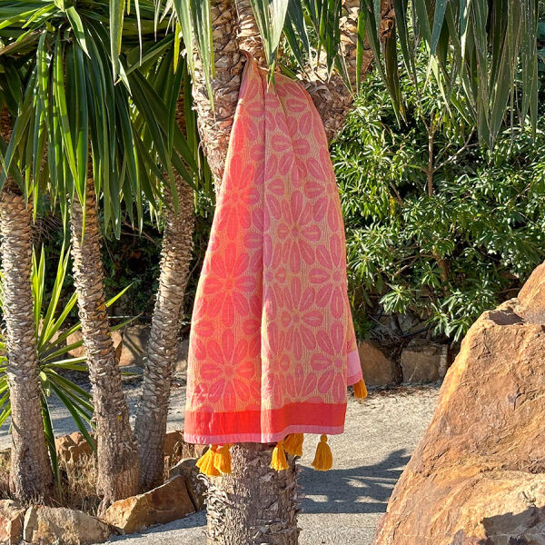 Fouta Daisy Orange - Yellow