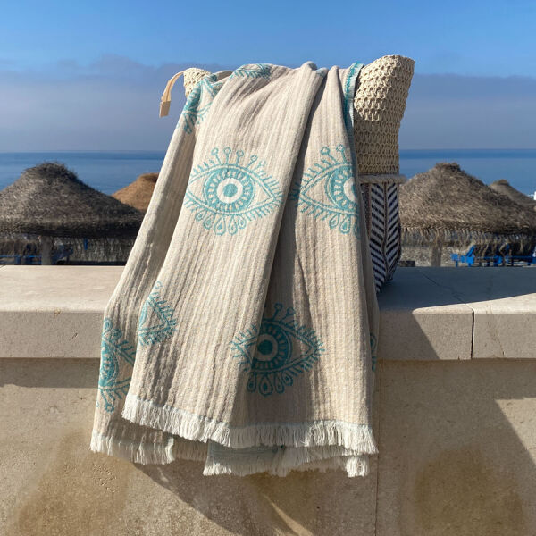 Fouta Eye  Beige