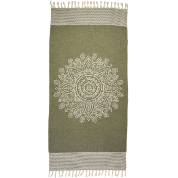 hamamdoek boho chive green frontside