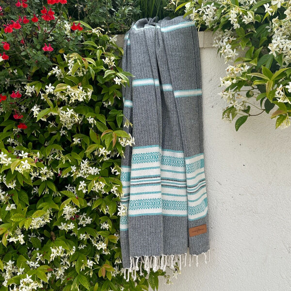 Hamamdoek Sea Me  Black-Turquoise