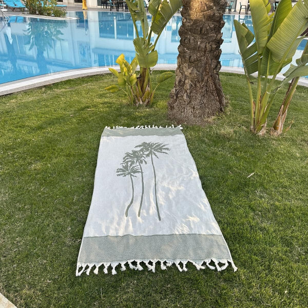 Hammamtowel Three Palms Chive Green