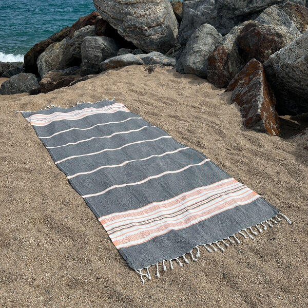 Hamamdoek Sea Me Black-Orange