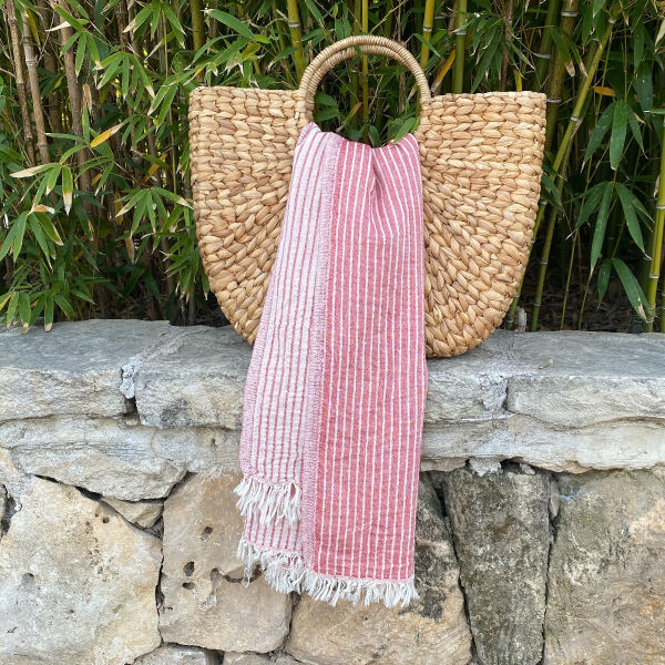 Fouta Breton  Dark Red