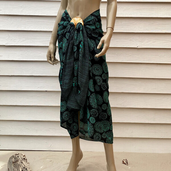 Pareo Batik met Gesp Aztec Green