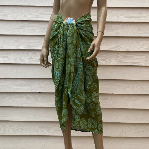 Pareo Batik Pareo met Gesp Aztec Turquoise