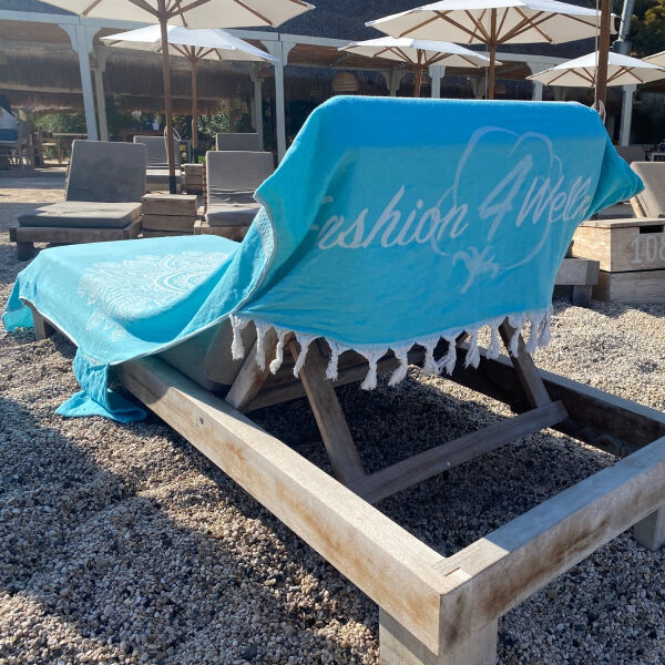 Beachbed Cover Boho Peacock Blue