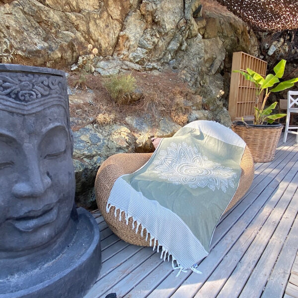 Hamamdoek Boho Chive Green