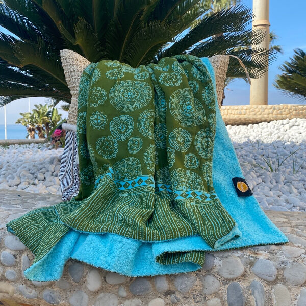 Batik Strandlaken Aztec Turquoise