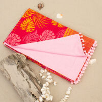 Serviette de plage Batik
Balyy met pompons
Pink Leaves
