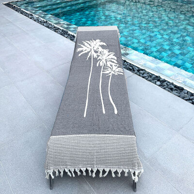 Fouta Three Palms Black Beauty