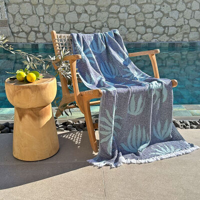 Fouta Palm Beach Green - Dark blue