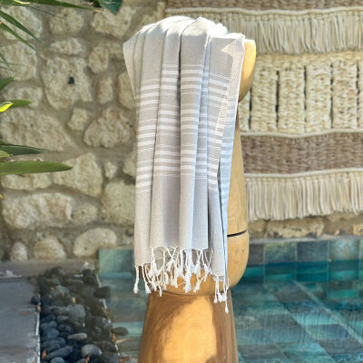 Hammamtowel Travel size 3 Light Grey