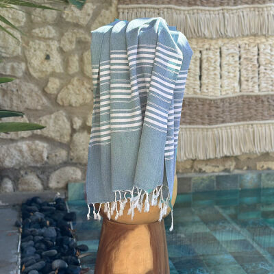 Hammamtowel Travel size 3 Petrol