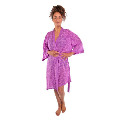 Kimono Balyy Batik Lilac Flower