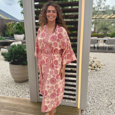 Kimono Balyy Batik Aztec Red