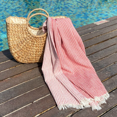 Hammamtowel Breton  Dark Red