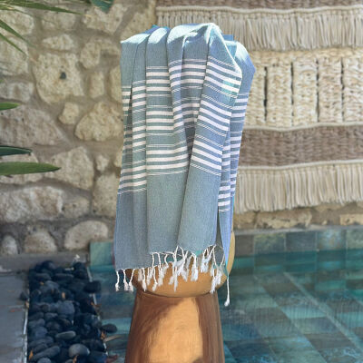 Fouta Travel size 3 Petrol