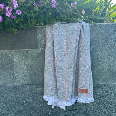 Hammamtowel Botanic Art Taupe-Green